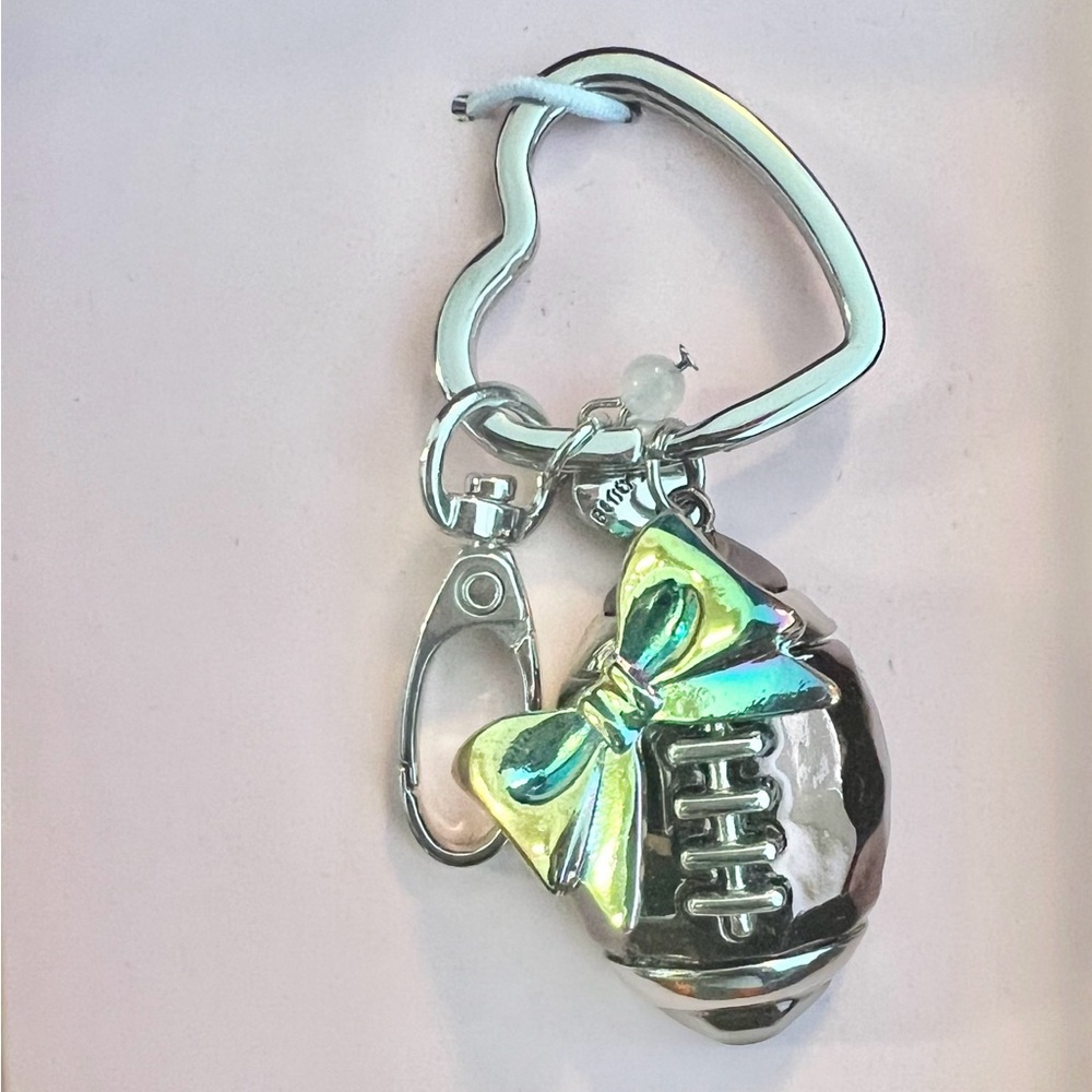 NIB Betsey Johnson Football & Bow Bag Charm - Picture 7 of 12